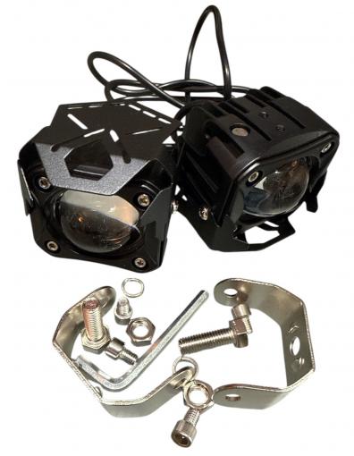 Фара LED GFD18 прямокутна с козирком 110*75*80 білий с жовтим DC9-20V 23,5W10000Lm IP68 GFD18