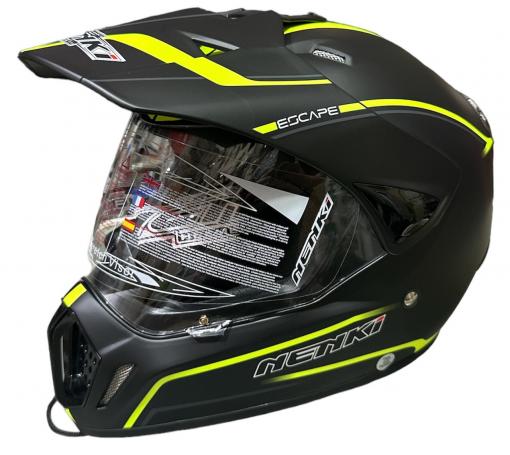 Шлем кроссовый NENKI MX-310 Matte Black Ellow