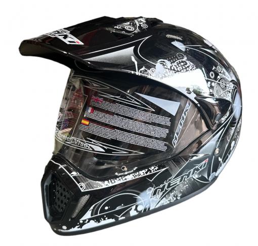 Шлем кроссовый NENKI MX-310 Black White
