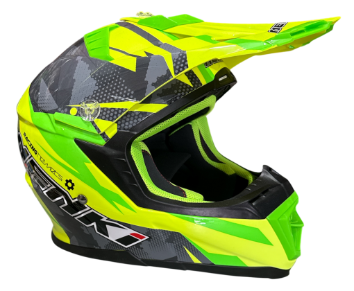 Шлем кросс NENKI MX-316 Green Yellow Grey