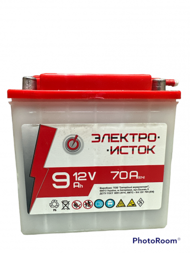 АКБ 12V 9А МОТО МТ ИЖ 10шт в ящ Электро-Исток 137x76x134