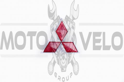 Наклейка шильдик MITSUBISHI (6x6см, пластик) (#4270)