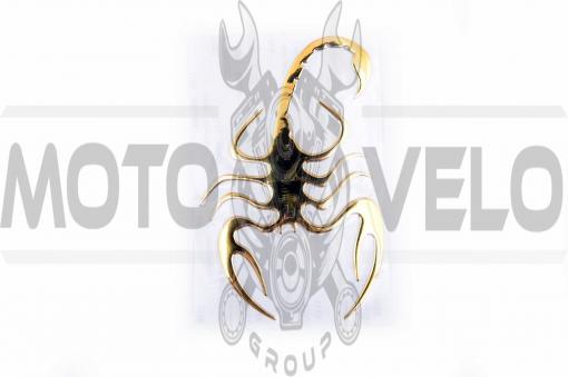 Наклейка шильдик SPIDER (8x12см, алюминий, желтый) (#4733)