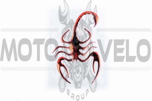 Наклейка шильдик SPIDER (8x12см, алюминий, красный) (#4733)
