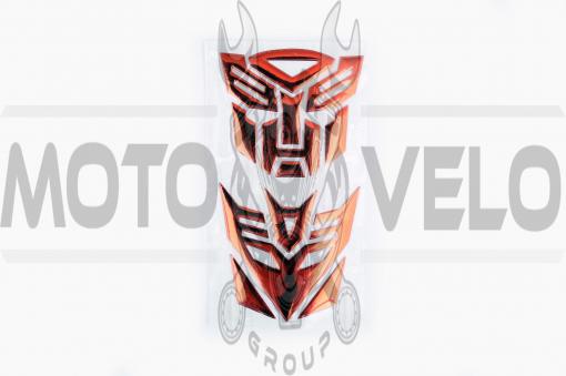 Наклейка шильдик TRANSFORMER (6x5см, алюминий, красный) (#4732)