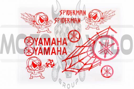 Наклейки (набор) декор YAMAHA SPIDER (35х28см, красные)