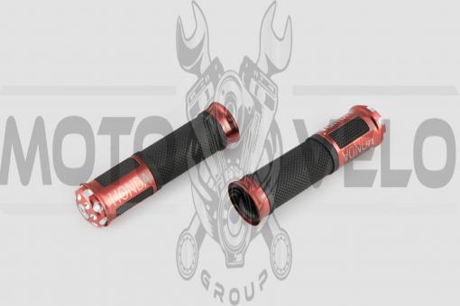 Ручки руля с алюм. отбойником (красные) (mod:Honda) GJCT