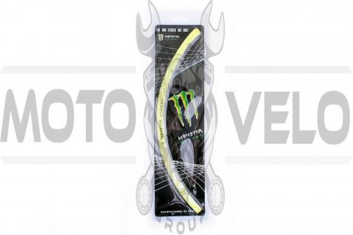 Наклейка на колесо 17 MONSTER ENERGY (лимонная, светоотражающая) (#6061)
